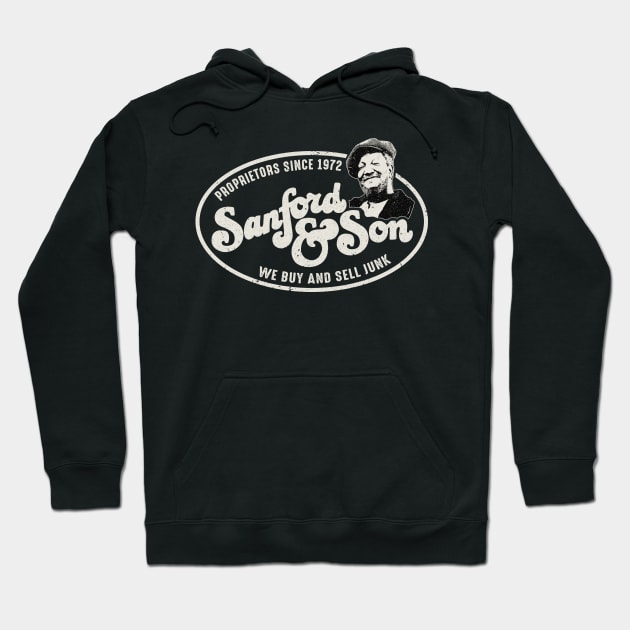 Sanford and Son Worn Logo Hoodie by Alema Art